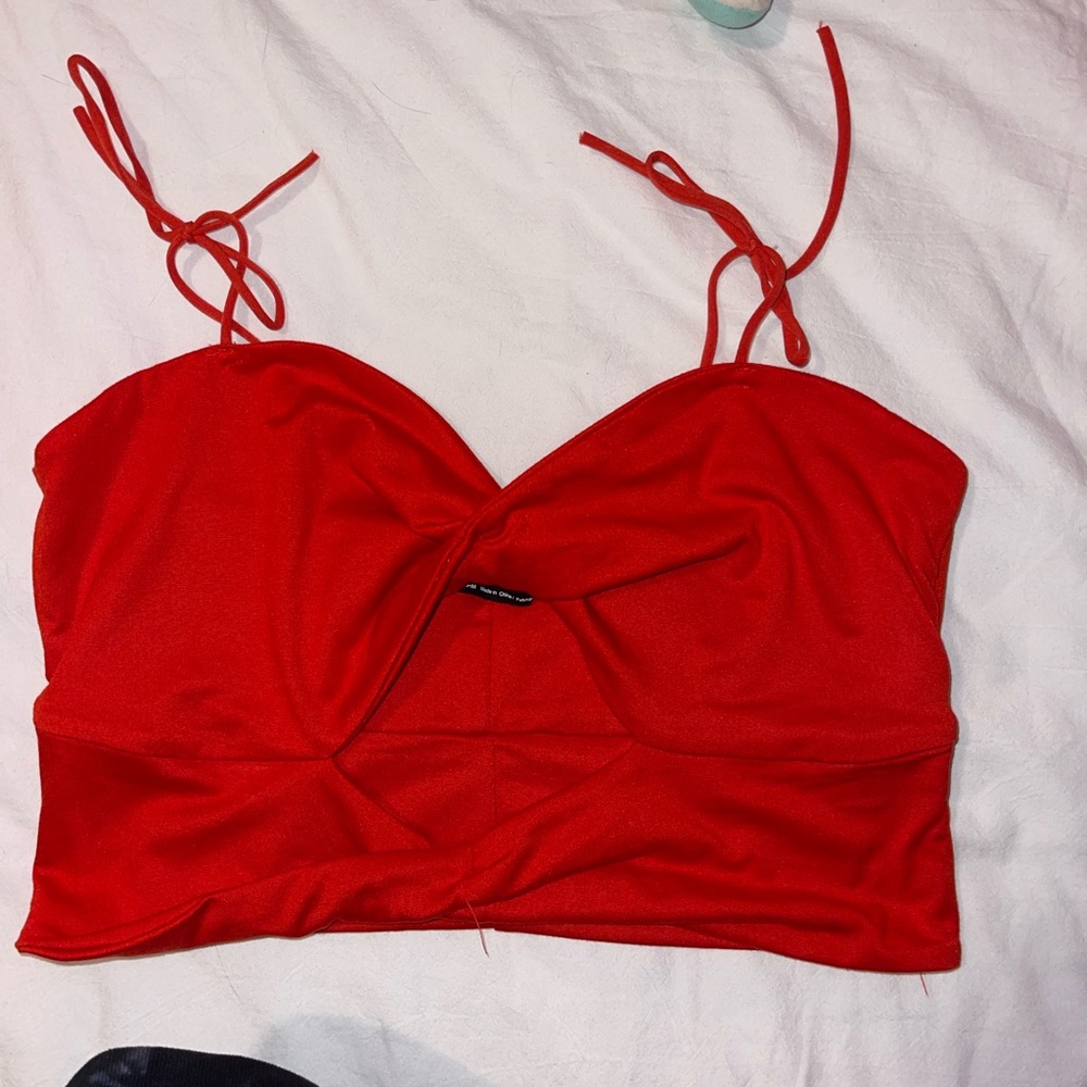 Urban outfitters red crop top
